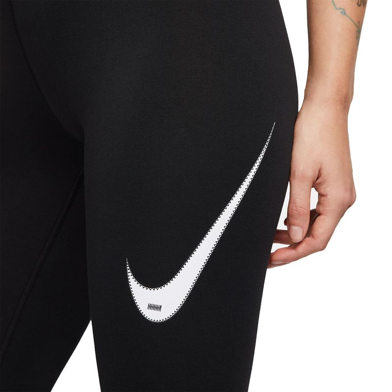 Calza Deportiva Mujer Nike Swoosh Negro