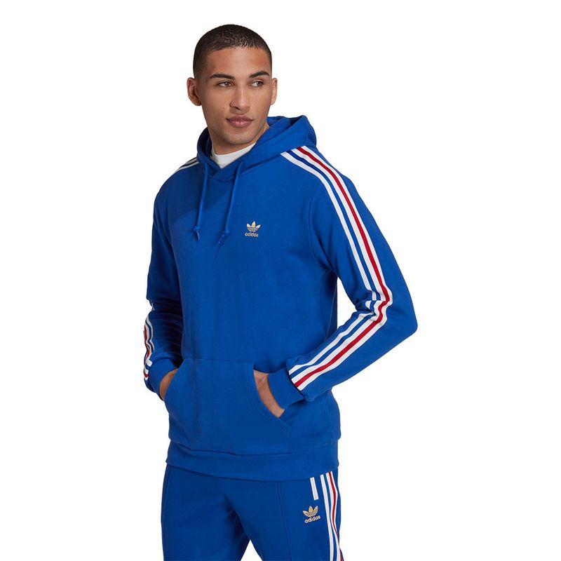 BUZO ADIDAS ORIGINALS CON CAPUCHA 3 TIRAS