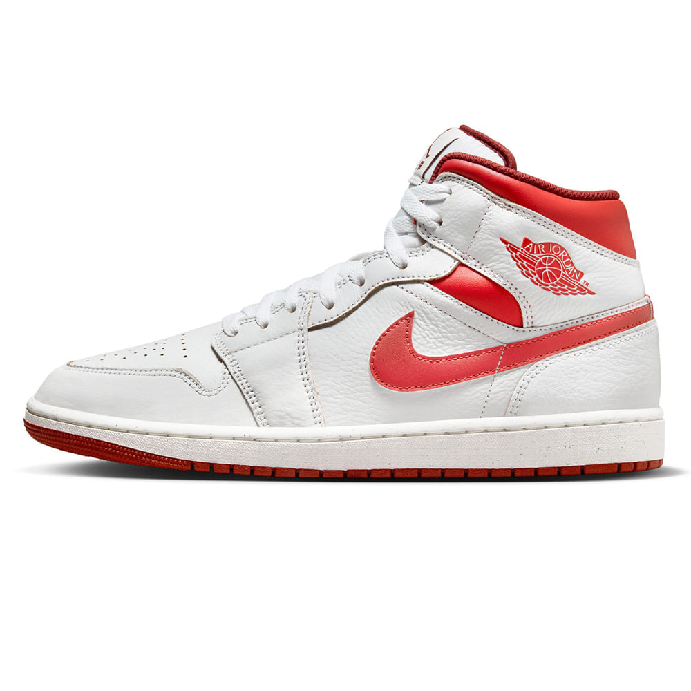 Blanco Mid Mujer Jordan Zapatillas Rojas Tenis Air Jordan Mid