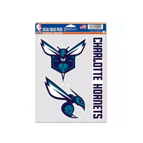 STICKERS WINCRAFT CHARLOTTE HORNETS MULTI USE 3 FAN  UNISEX