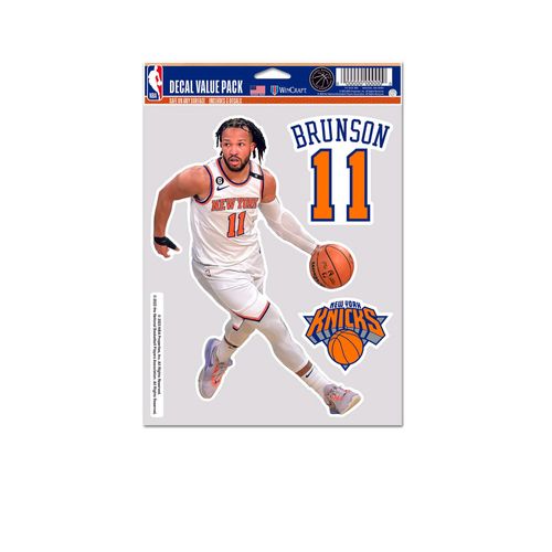 STICKERS WINCRAFT NEW YORK KNICKS MULTI USE 3 FAN PACK JALEN BRUNSON UNISEX