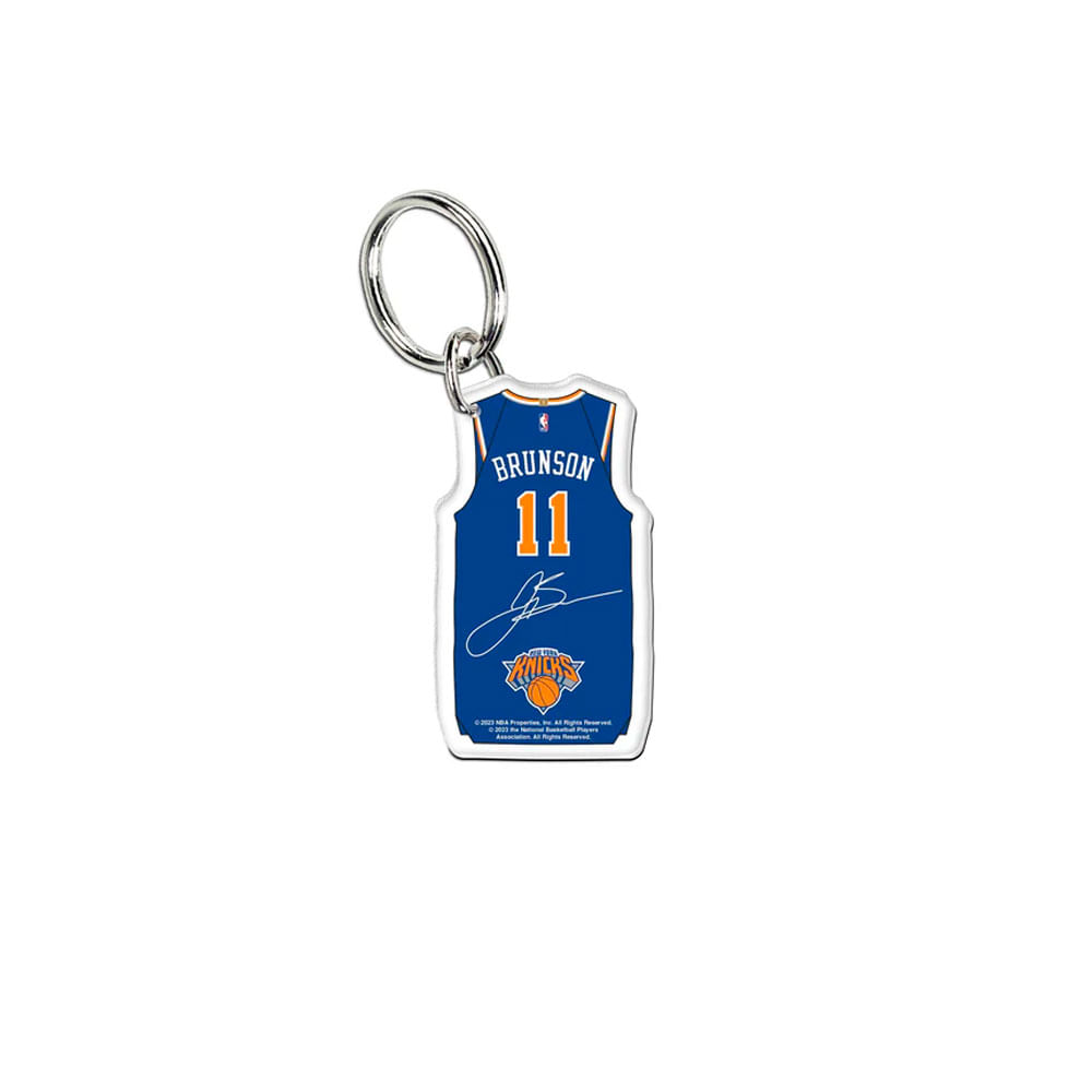 LLAVERO WINCRAFT NEW YORK KNICKS PREMIUM ACRYLIC KEY RING JALEN BRUNSON ...