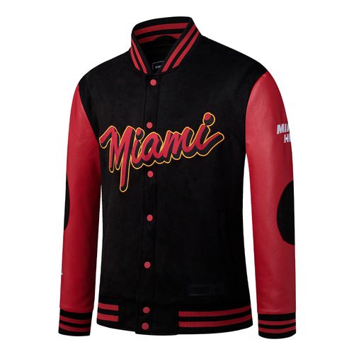 CAMPERA NBA REGULAR FIT SUEDE BOMBER JACKET MIAMI HEAT HOMBRE